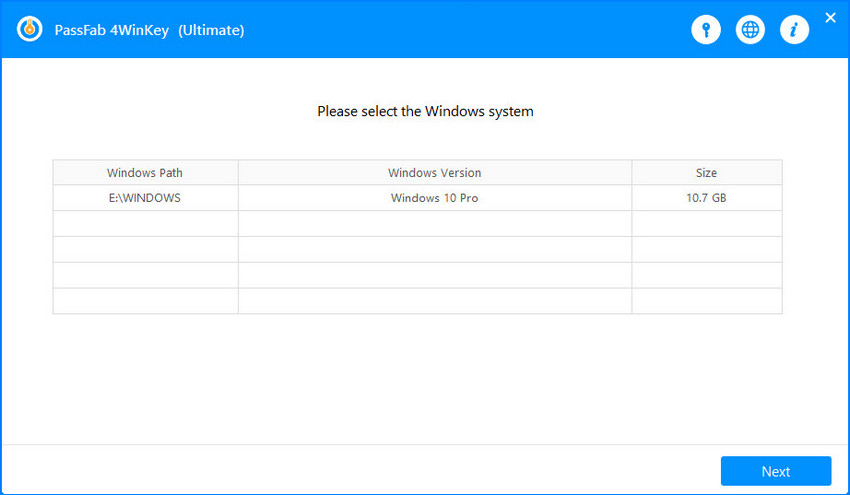 seleccionar sistema de windows