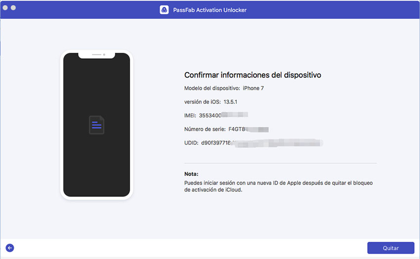 empezar quitar el bloqueo activacion icloud