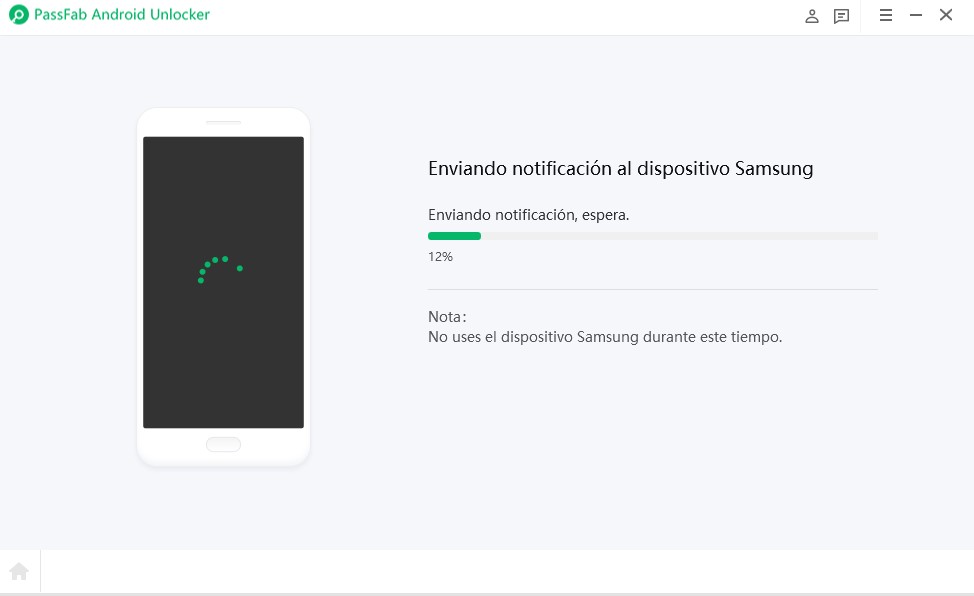 passfab-android-unlocker-enviando-notificacion-al-dispositivo-samsung