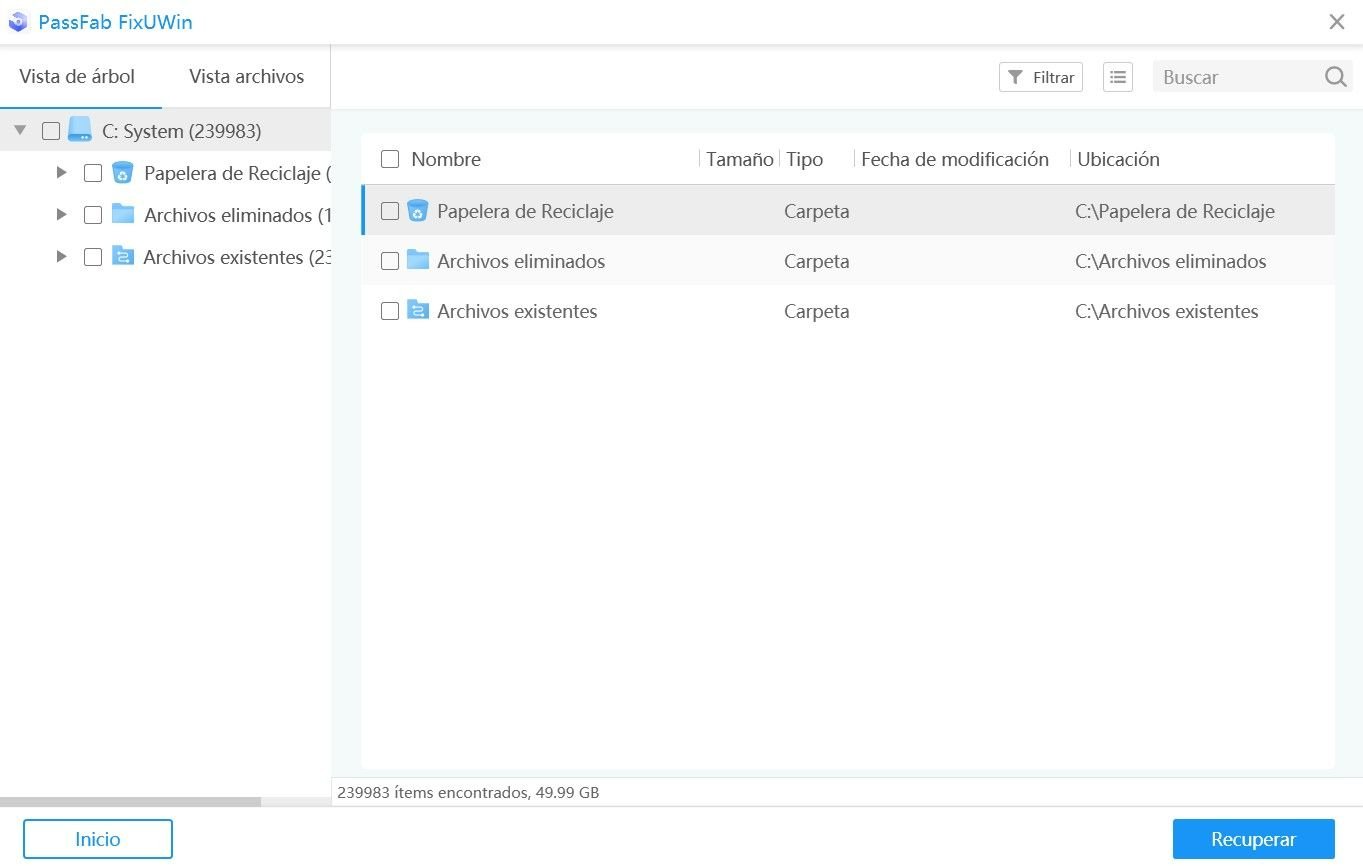 store recovered files
