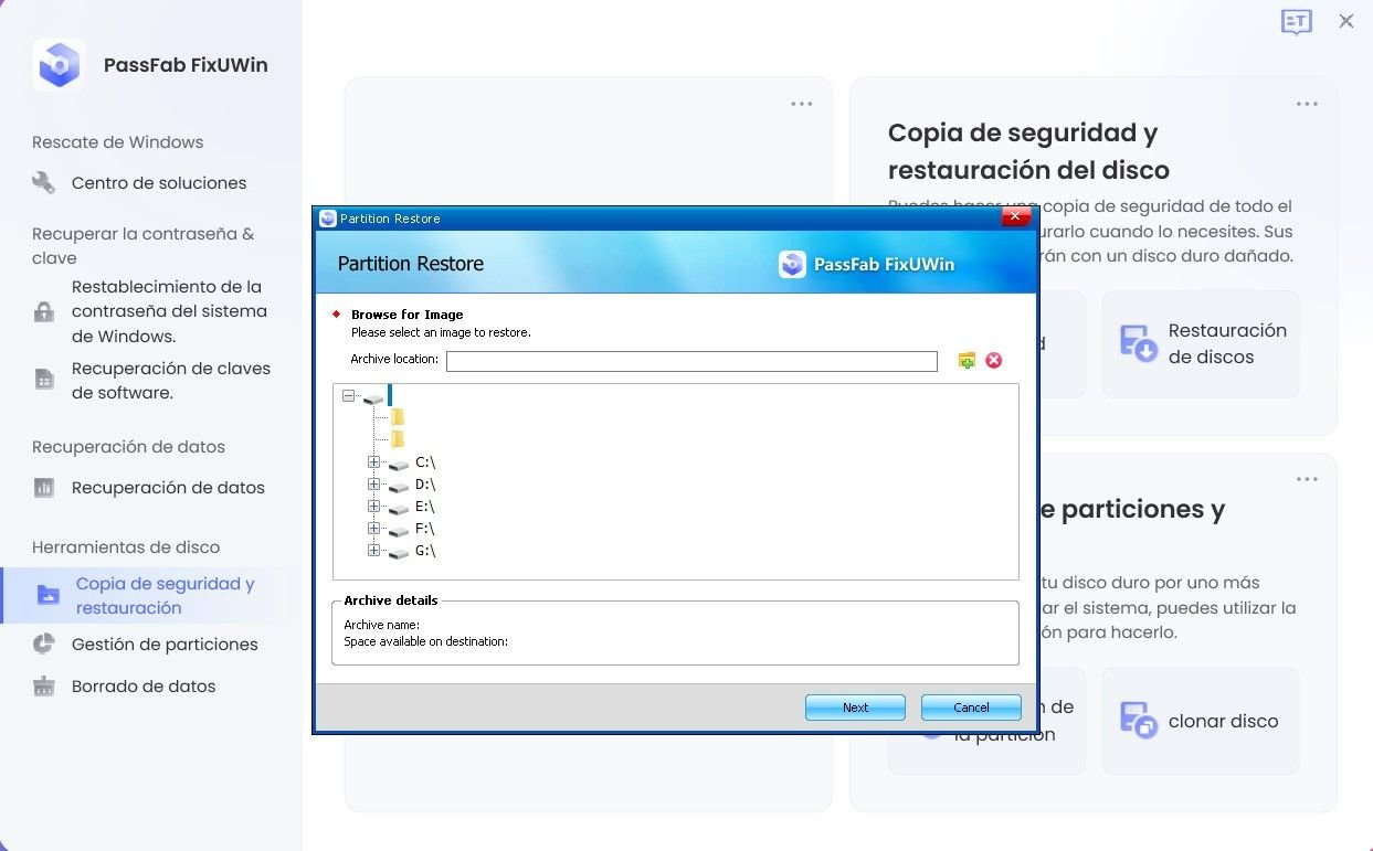 start partition recovery