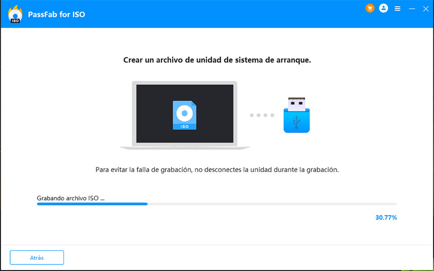esperar a quemar el archivo iso