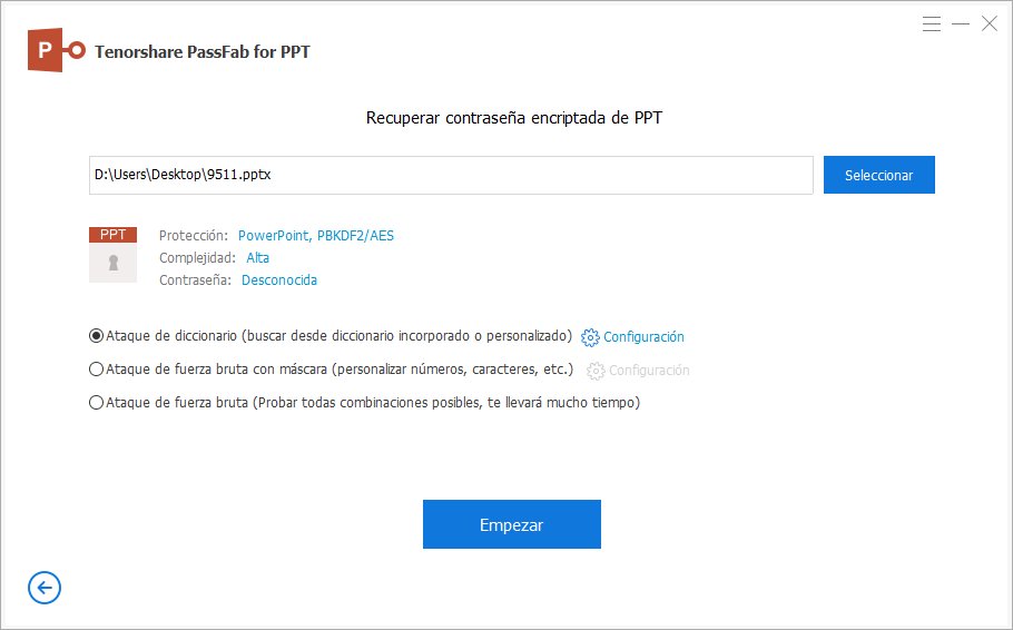 powerpoint file added successfully in passfab for ppt