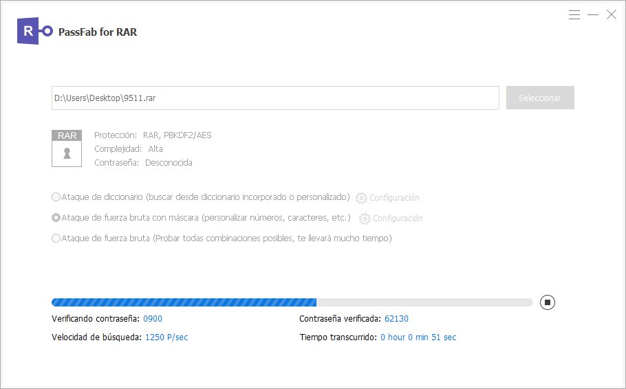 recuperando contraseña rar