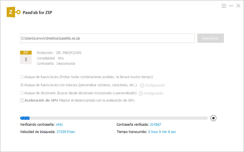 descifrando archivo zip