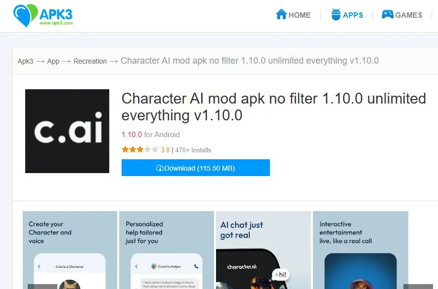 Character ai APK3