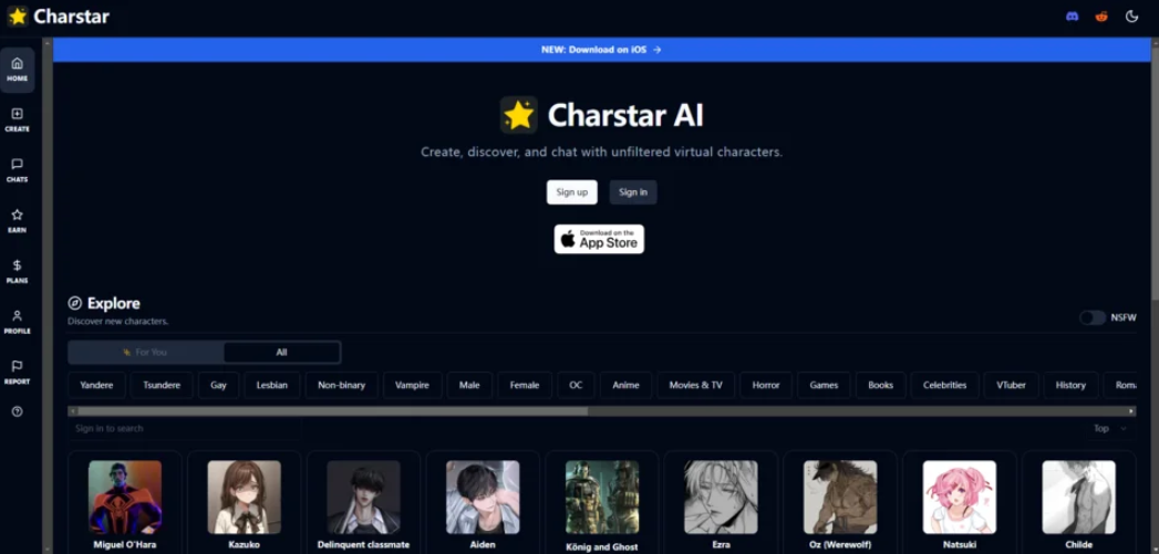 Character ai CharstarAI