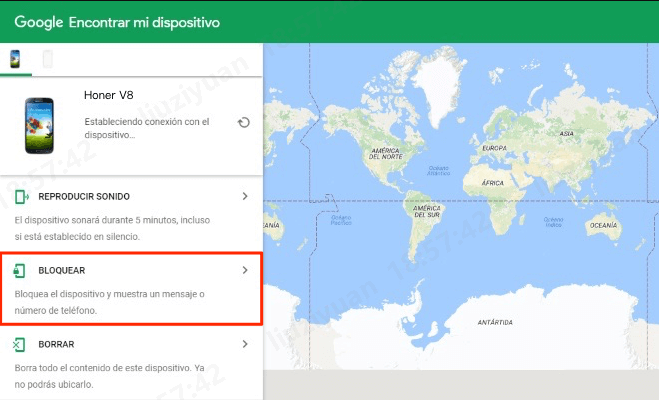 Elige la opción Bloquear