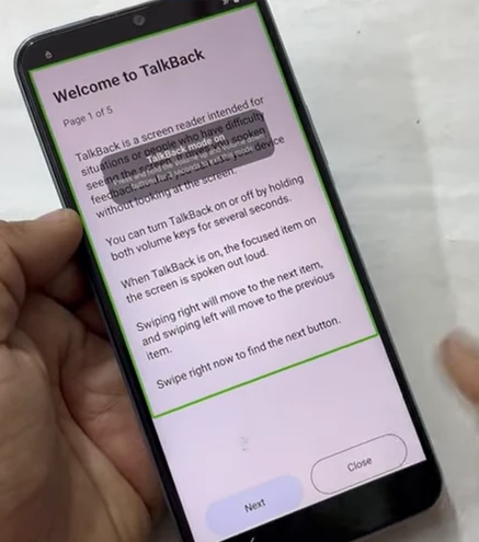 这Activa el modo TalkBack