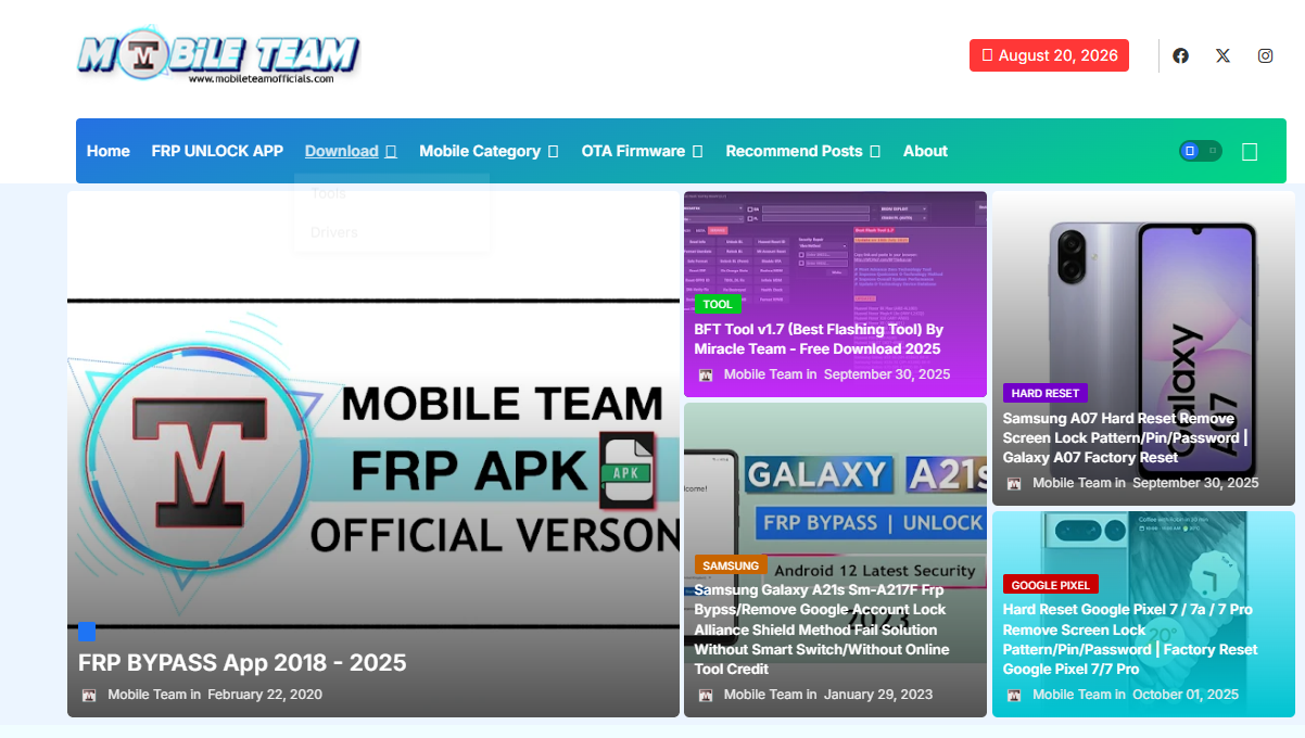 mobileteam official página de descarga