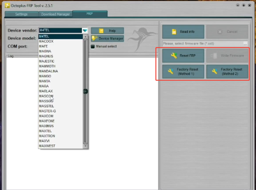 Cómo usar Octoplus FRP Tool en Samsung paso 2.