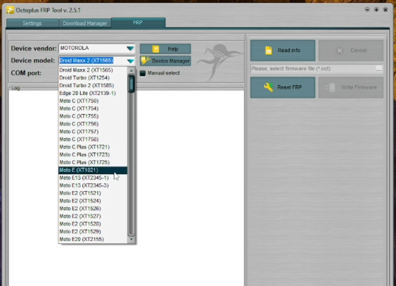 Cómo usar Octoplus FRP Tool en Samsung paso 3.