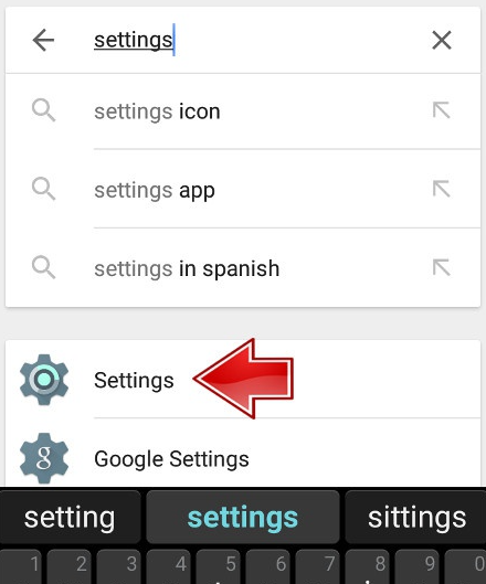 Escribe Configuración y accede a la aplicación de Configuración del sistema