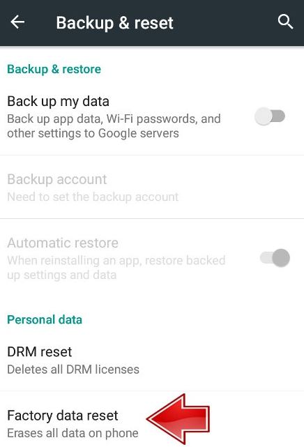 Reinicia el dispositivo