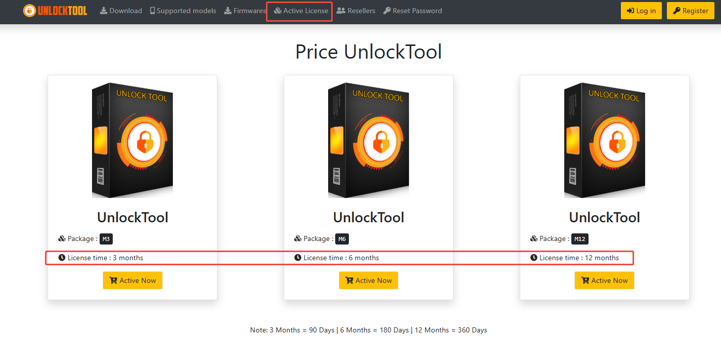 regresa a unlocktool.net y haz clic en active license para activarla.