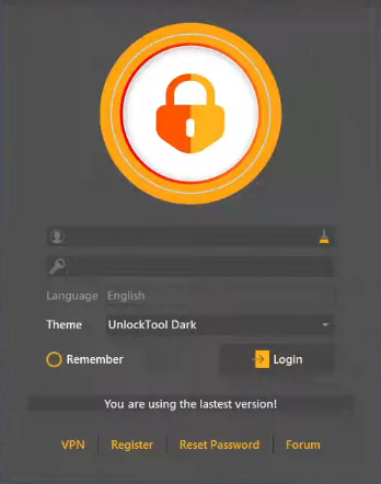 Registrate e inicia sesión en UnlockTool con la cuenta que activaste con tu licencia.