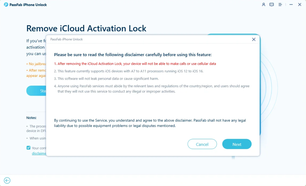 Antes de empezar, lee y acepta el aviso legal