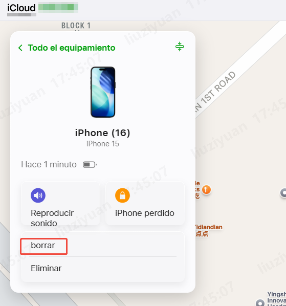 Eliminar de la Cuenta