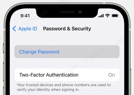 Toca Cambiar contraseña