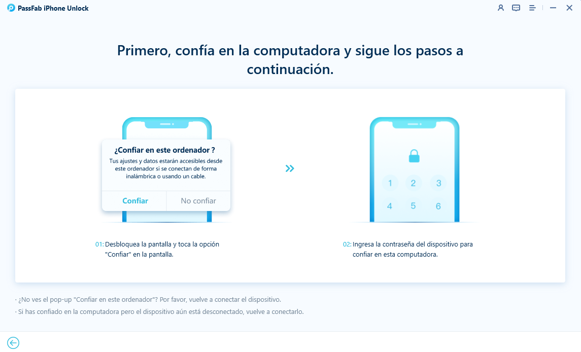 Conecta tu iPhone al ordenador mediante un cable USB