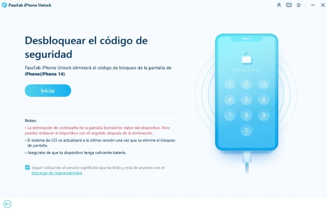 Conecta tu dispositivo al ordenador con un cable USB y haz clic en Seguiente