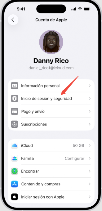 Cambiar contraseña del Apple ID desde Ajustes-2