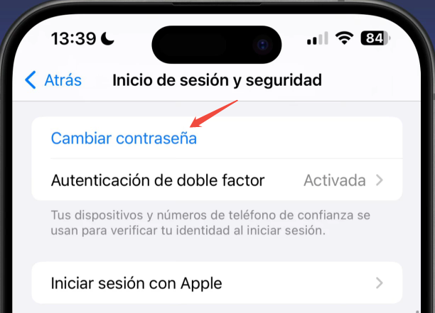 Cambiar contraseña del Apple ID desde Ajustes-3