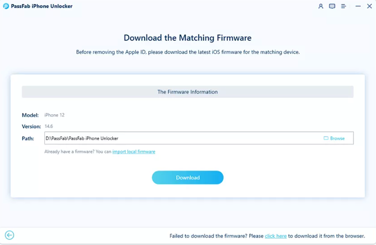 Luego descarga el firmware correspondiente