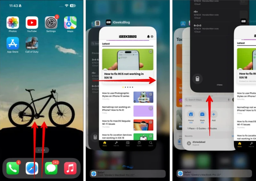 Forzar el cierre de la aplicación ios 27 beta