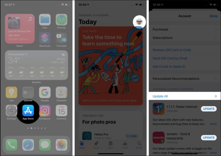 Actualizar todas las aplicaciones ios 27 beta