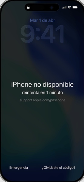 iphone no disponible