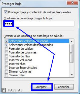 poner contrasena a hoja excel 2003