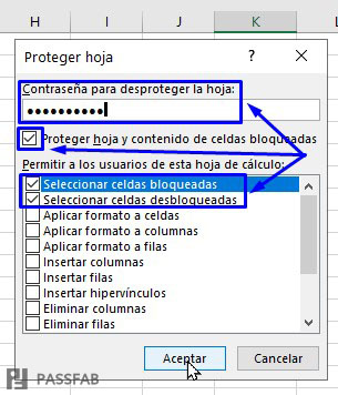 poner contrasena a hoja excel 2019