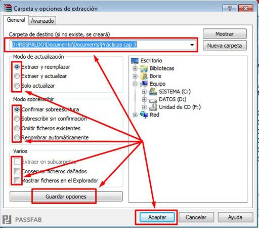 extraer los archivos rar sin saber contraseña con winrar
