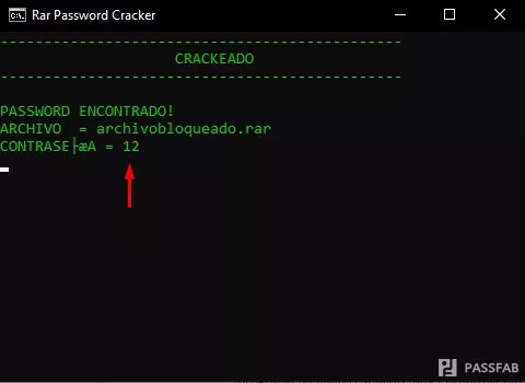 descifrar password de archivos rar con cmd
