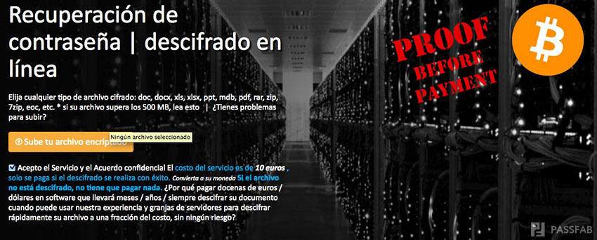 quitar contraseñas de archivos RAR online