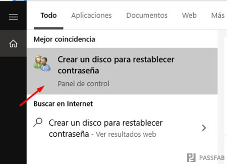 como crear un disco de recuperar contrasena en windows 10