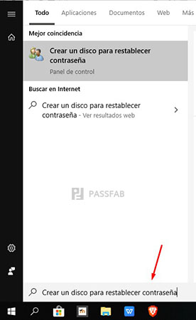 crear un disco de recuperacion de contrasena para windows 10