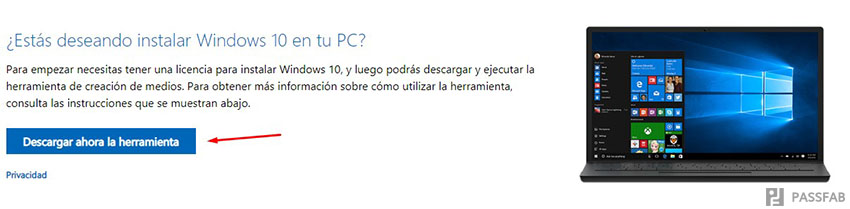 reinstalar el sistema operativo para resetear clave de windows 10