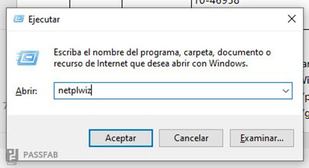 ejecutar netplwiz para entrar en windows 10