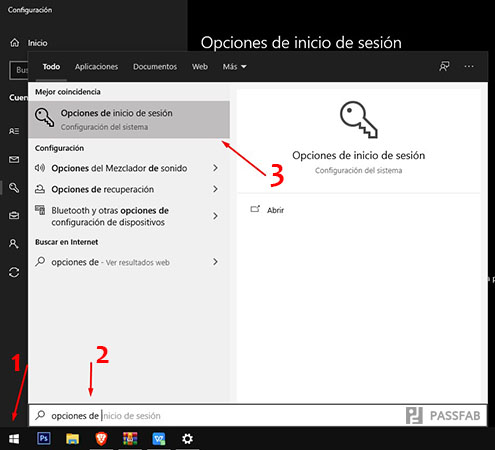 configurar metodo de iniciar sesion en windows