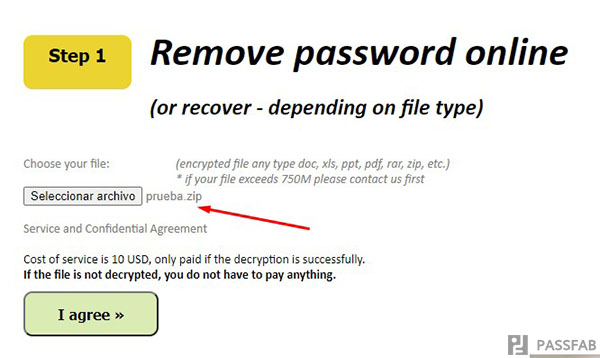como borrar contraseñas de archivos de zip en linea